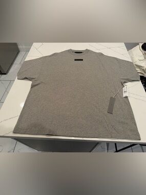 Essentials Men's Grey Oversized Crewneck Tee